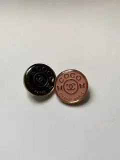 シャネルヴィンテージボタン　ロゴ丸ボタン2個セット