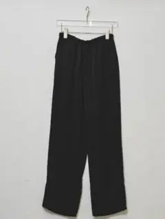 Satin Easy Pants トゥデイフル　ブラック