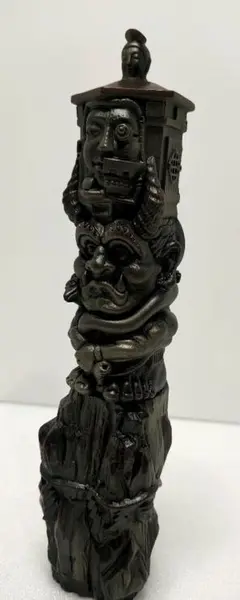 MIROCKTOY 三面大黒天、伝弥勒丸像、護法神セット　木彫 MIROCKTOY 三面大黒天、伝弥勒丸像、護法神セット 木彫