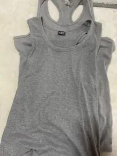 グレー ノースリーブ・タンクトップ