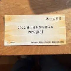 銀座山形屋株主優待券