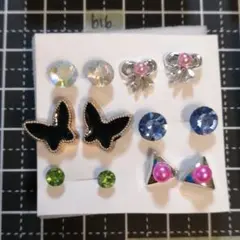 【b16】樹脂ピアス 6ペアセット レディース ガールズ 金属アレルギー対策