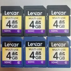Lexar 4GB SDHCカード 6枚セット✡