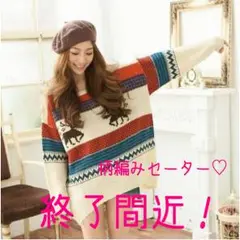 ♪送料無料♪柄編みセーター☆大人気！