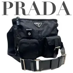 極美品 プラダ PRADA 0805 ショルダーバッグ ウエストポーチ