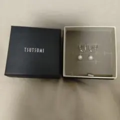 TSUTSUMI パール付きシルバーイヤリング