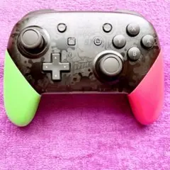 プロコン Nintendo スイッチ 純正 スプラ2 Q8z-1【未使用に近い】