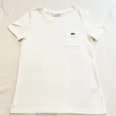 Lacoste ホワイト 半袖Tシャツ ポケット付き