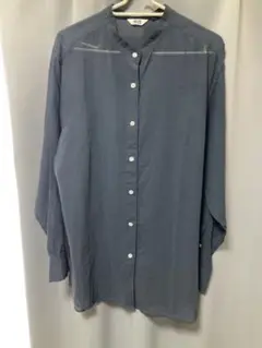 ユニクロ UNIQLO シアーバンドカラーシャツ　長袖 綿100% エアリー