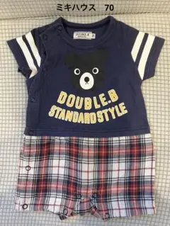 DOUBLE.B クマプリント 半袖ショートパンツ