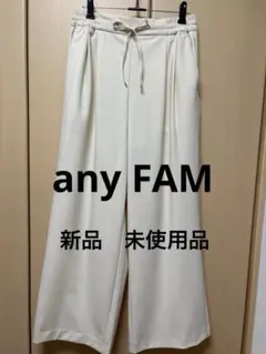 【新品未使用】any FAM イージーケアライトストレッチワイドパンツ　M