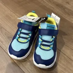 キッズスニーカー 17.0 青/水色/黄