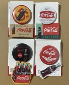 タイトー　くじ　コカコーラ　F賞　コカコーラ　缶バッジ　ステッカー　セット