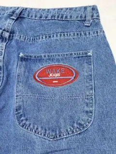 【美品】WAKE JEANS デニムワイドパンツ Ｌサイズ