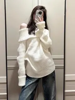 春にぴったり♪ゆったり可愛いオーバーサイズシンプルニット
