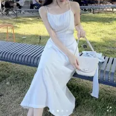 white long dress 韓国