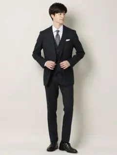 【新品・未使用】THE SUIT COMPANY スーツ（AB3／ネイビー系）