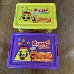 ポリンキーあっさりコーン、めんたいあじ　コンテナボックス　アミューズメント商品