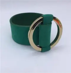 ドロワット ロートレアモン レザーバングル グリーン 牛革