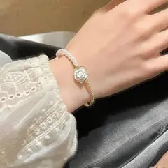 ♥️今年人気♥️ブレスレット　ゴールド　ゴージャス　キュート　豪華　パール