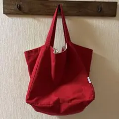 pouto 赤 トートバッグ　ラージ