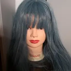 青系 セミロングウイッグ コスプレ 11