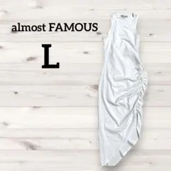 美品✨almost FAMOUS【L】ノースリーブロングワンピース ホワイト