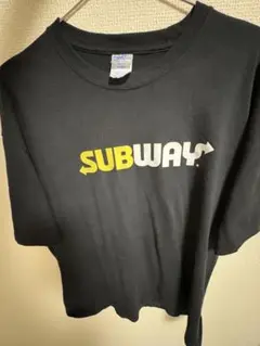 PORT&COMPANY SUBWAY古着 Tシャツ 半袖 XL ブラック 企業
