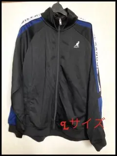 KANGOL×RAGEBLUE ジップジャケット ブラック/ブルー　訳有ジャージ