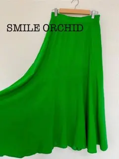 SMILE ORCHID スマイルオーキッド　麻混レーヨンフレアロングスカート