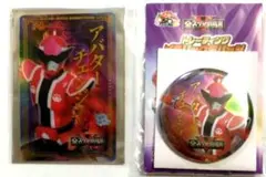全スーパー戦隊展　箔押しクリアカード　メタリック缶バッジ　ドンモモタロウ