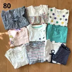 80cm まとめ売り　女の子　Tシャツ