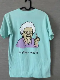 BROTHER MERLE アートワークプリント Tシャツ S ブルー