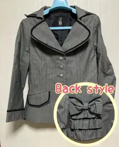 【美品】ブラックピースナウ BPN リボン ショート丈 チェック生地 ジャケット 2025年最新】BLACK PEACE NOW レディース テーラードジャケット
