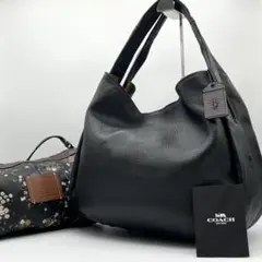 【定価10万✨良品】COACH　トートバッグ　バンディット　ホーボー　ブラック