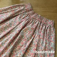 ロングスカート リバティ ウィルトシャー クラッシックピンク ハンドメイド