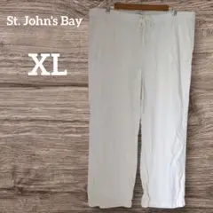 送料込❤St. John's Bay 【XL】 ホワイトパンツ 大きめ ズボン