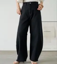 Omekashi コクーンデニムパンツ　ブラック　34