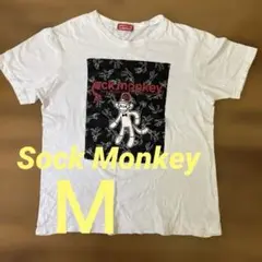 【訳ありセール】Sock Monkey Mサイズ 猿Tシャツおしゃれ人気かわいい