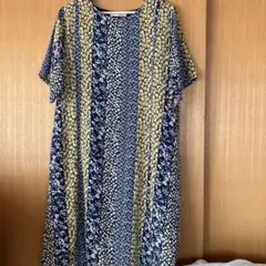 ワールドパッチワーク風柄裏地付きワンピース