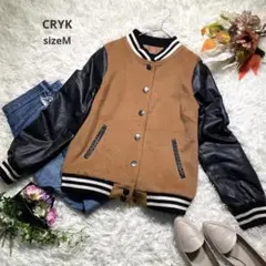 『CRYK』スカジャン ジャンパー ジャケット(M) 合成皮革使用 カッコ可愛く