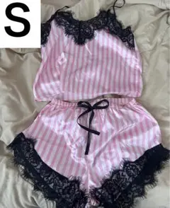ルームウェア　Ｓサイズ　ピンクストライプ