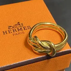 エルメス Hermes アタメ スカーフリング ゴールド
