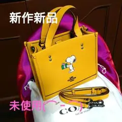 新品未使用(⌒‐⌒)COACHスヌーピーハンドバッグショルダー