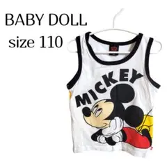 【夏物最終価格】ベビードール☆　男の子　タンクトップ　ミッキー　110