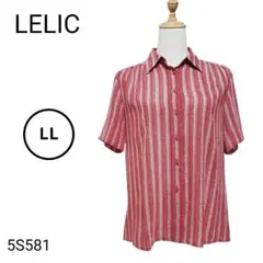 レリック LELIC トッブス シャツ ブラウス ストライプ 半袖 日本製