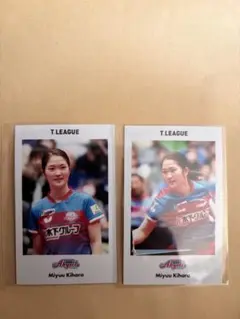木原美悠　Tリーグ 24-25シーズン　フレームログ　卓球　2枚セット