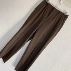 ユニクロ　UNIQLO スマートアンクルパンツ ブラウン　L