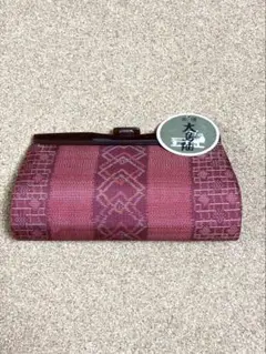 大島紬　がま口　財布