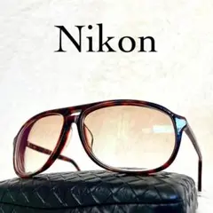 70s　Nikon　ニコン　ビンテージメガネ　ツーブリッジ　べっ甲柄フレーム